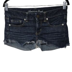 AE AMERICAN EAGLE OUTFITTERS SHORTIE SUPER STRETCH WOMENS JEAN SHORTS SIZE 6